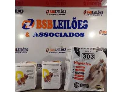 LOTE 303 - 01 TAPETE HIGIÊNICO PARA PET COM 30 UNIDADES E 02 PACOTES DE ABSORVENTES TAMANHO GG COM 06 UNIDADES CADA PACOTE. (NOVO) (NO ESTADO) ATENÇÃO! FAZER A VISITAÇÃO ANTES DE ARREMATAR, NÃO SABEMOS SE FUNCIONA. LEILÃO NÃO TEM GARANTIA E NEM DEVOLUÇÃO, SUJEITO A POSSÍVEIS AVARIAS VISÍVEIS/OCULTAS E/OU AUSÊNCIA DE COMPONENTES.