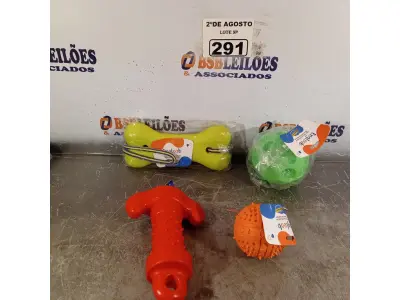 LOTE 291 - 01 LOTE COM VÁRIOS BRINQUEDOS PARA PET TAMANHO G. (NOVO) (NO ESTADO) ATENÇÃO! FAZER A VISITAÇÃO ANTES DE ARREMATAR, NÃO SABEMOS SE FUNCIONA. LEILÃO NÃO TEM GARANTIA E NEM DEVOLUÇÃO, SUJEITO A POSSÍVEIS AVARIAS VISÍVEIS/OCULTAS E/OU AUSÊNCIA DE COMPONENTES.