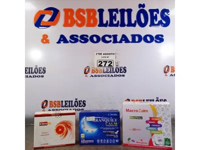 LOTE 272 - 01 MACRO CALM, 01 TRANQUILY E 01 EXTRATO DE LARANJA COM VITAMINA C. (NOVO) (NO ESTADO) ATENÇÃO! FAZER A VISITAÇÃO ANTES DE ARREMATAR, NÃO SABEMOS SE FUNCIONA. LEILÃO NÃO TEM GARANTIA E NEM DEVOLUÇÃO, SUJEITO A POSSÍVEIS AVARIAS VISÍVEIS/OCULTAS E/OU AUSÊNCIA DE COMPONENTES.