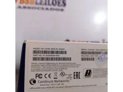 LOTE 152 - 01 ROTEADOR E-430H (NOVO). (NO ESTADO) ATENÇÃO! FAZER A VISITAÇÃO ANTES DE ARREMATAR, NÃO SABEMOS SE FUNCIONA. LEILÃO NÃO TEM GARANTIA E NEM DEVOLUÇÃO, SUJEITO A POSSÍVEIS AVARIAS VISÍVEIS/OCULTAS E/OU AUSÊNCIA DE COMPONENTES.