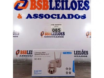 LOTE 085 - 01 CÂMERA MINI SPEED DOME COM INFRAVERMELHO E LUZ QUENTE. (NOVO) (NO ESTADO) ATENÇÃO! FAZER A VISITAÇÃO ANTES DE ARREMATAR, NÃO SABEMOS SE FUNCIONA. LEILÃO NÃO TEM GARANTIA E NEM DEVOLUÇÃO, SUJEITO A POSSÍVEIS AVARIAS VISÍVEIS/OCULTAS E/OU AUSÊNCIA DE COMPONENTES.