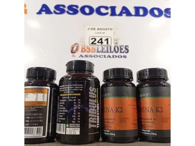 LOTE 241 - 01 LOTE COM 04 SUPLEMENTOS SENDO 02 DA MARCA BIOKLEIN. (NOVO) (NO ESTADO) ATENÇÃO! FAZER A VISITAÇÃO ANTES DE ARREMATAR, NÃO SABEMOS SE FUNCIONA. LEILÃO NÃO TEM GARANTIA E NEM DEVOLUÇÃO, SUJEITO A POSSÍVEIS AVARIAS VISÍVEIS/OCULTAS E/OU AUSÊNCIA DE COMPONENTES.