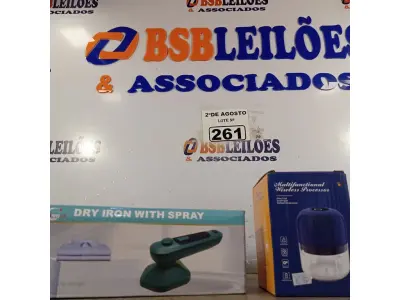 LOTE 261 - 01 MINI FERRO DE PASSAR A VAPOR E 01 01 PROCESSADOR MULTIFUNCIONAL WIRELESS. (NOVO) (NO ESTADO) ATENÇÃO! FAZER A VISITAÇÃO ANTES DE ARREMATAR, NÃO SABEMOS SE FUNCIONA. LEILÃO NÃO TEM GARANTIA E NEM DEVOLUÇÃO, SUJEITO A POSSÍVEIS AVARIAS VISÍVEIS/OCULTAS E/OU AUSÊNCIA DE COMPONENTES.