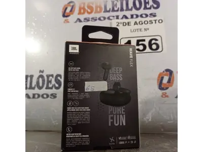 LOTE 156 - 01 FONE DE OUVIDO JBL WAVE FLEX PERFECT FIT. (NOVO). (NO ESTADO) ATENÇÃO! FAZER A VISITAÇÃO ANTES DE ARREMATAR, NÃO SABEMOS SE FUNCIONA. LEILÃO NÃO TEM GARANTIA E NEM DEVOLUÇÃO, SUJEITO A POSSÍVEIS AVARIAS VISÍVEIS/OCULTAS E/OU AUSÊNCIA DE COMPONENTES.