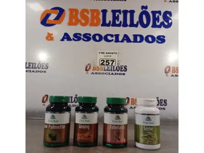 LOTE 257 - 04 SUPLEMENTOS FLORA REAL. (NOVO) (NO ESTADO) ATENÇÃO! FAZER A VISITAÇÃO ANTES DE ARREMATAR, NÃO SABEMOS SE FUNCIONA. LEILÃO NÃO TEM GARANTIA E NEM DEVOLUÇÃO, SUJEITO A POSSÍVEIS AVARIAS VISÍVEIS/OCULTAS E/OU AUSÊNCIA DE COMPONENTES.