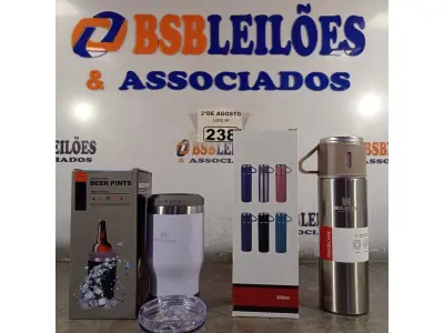 LOTE 238 - 01 COPO BEER PINTS DE 420ML E 01 GARRAFA TÉRMICA. (NOVO) (NO ESTADO) ATENÇÃO! FAZER A VISITAÇÃO ANTES DE ARREMATAR, NÃO SABEMOS SE FUNCIONA. LEILÃO NÃO TEM GARANTIA E NEM DEVOLUÇÃO, SUJEITO A POSSÍVEIS AVARIAS VISÍVEIS/OCULTAS E/OU AUSÊNCIA DE COMPONENTES.