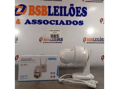 LOTE 085 - 01 CÂMERA MINI SPEED DOME COM INFRAVERMELHO E LUZ QUENTE. (NOVO) (NO ESTADO) ATENÇÃO! FAZER A VISITAÇÃO ANTES DE ARREMATAR, NÃO SABEMOS SE FUNCIONA. LEILÃO NÃO TEM GARANTIA E NEM DEVOLUÇÃO, SUJEITO A POSSÍVEIS AVARIAS VISÍVEIS/OCULTAS E/OU AUSÊNCIA DE COMPONENTES.