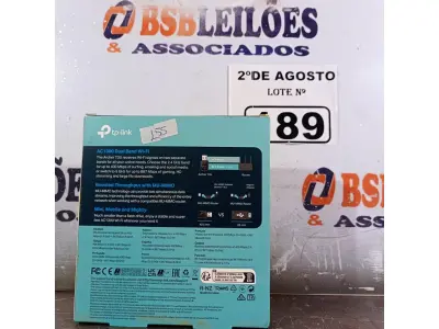 LOTE 189 - 01 TPLINK AC1300. (NOVO) (NO ESTADO) ATENÇÃO! FAZER A VISITAÇÃO ANTES DE ARREMATAR, NÃO SABEMOS SE FUNCIONA. LEILÃO NÃO TEM GARANTIA E NEM DEVOLUÇÃO, SUJEITO A POSSÍVEIS AVARIAS VISÍVEIS/OCULTAS E/OU AUSÊNCIA DE COMPONENTES.