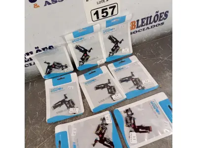 LOTE 157 - 08 DOC FLEX CONECTOR DE CARGA USB 11 PRETO. (NOVO) (NO ESTADO) ATENÇÃO! FAZER A VISITAÇÃO ANTES DE ARREMATAR, NÃO SABEMOS SE FUNCIONA. LEILÃO NÃO TEM GARANTIA E NEM DEVOLUÇÃO, SUJEITO A POSSÍVEIS AVARIAS VISÍVEIS/OCULTAS E/OU AUSÊNCIA DE COMPONENTES.