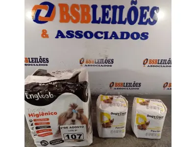 LOTE 107 - 01 TAPETE HIGIÊNICO PARA PET COM 30 UNIDADES E 02 PACOTES DE ABSORVENTES TAMANHO G COM 06 UNIDADES CADA PACOTE. (NOVO) (NO ESTADO) ATENÇÃO! FAZER A VISITAÇÃO ANTES DE ARREMATAR, NÃO SABEMOS SE FUNCIONA. LEILÃO NÃO TEM GARANTIA E NEM DEVOLUÇÃO, SUJEITO A POSSÍVEIS AVARIAS VISÍVEIS/OCULTAS E/OU AUSÊNCIA DE COMPONENTES.