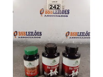 LOTE 242 - 03 SUPLEMENTOS FLORA REAL. (NOVO) (NO ESTADO) ATENÇÃO! FAZER A VISITAÇÃO ANTES DE ARREMATAR, NÃO SABEMOS SE FUNCIONA. LEILÃO NÃO TEM GARANTIA E NEM DEVOLUÇÃO, SUJEITO A POSSÍVEIS AVARIAS VISÍVEIS/OCULTAS E/OU AUSÊNCIA DE COMPONENTES.