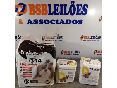 LOTE 314 - 01 TAPETE HIGIÊNICO PARA PET COM 30 UNIDADES E 02 PACOTES DE ABSORVENTES TAMANHO M E G COM 06 UNIDADES CADA PACOTE. (NOVO) (NO ESTADO) ATENÇÃO! FAZER A VISITAÇÃO ANTES DE ARREMATAR, NÃO SABEMOS SE FUNCIONA. LEILÃO NÃO TEM GARANTIA E NEM DEVOLUÇÃO, SUJEITO A POSSÍVEIS AVARIAS VISÍVEIS/OCULTAS E/OU AUSÊNCIA DE COMPONENTES.