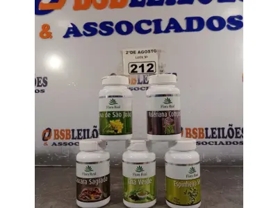 LOTE 212 - 05 SUPLEMENTOS FLORA REAL. (NOVO) (NO ESTADO) ATENÇÃO! FAZER A VISITAÇÃO ANTES DE ARREMATAR, NÃO SABEMOS SE FUNCIONA. LEILÃO NÃO TEM GARANTIA E NEM DEVOLUÇÃO, SUJEITO A POSSÍVEIS AVARIAS VISÍVEIS/OCULTAS E/OU AUSÊNCIA DE COMPONENTES.
