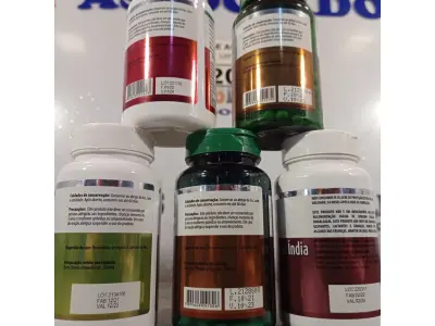 LOTE 206 - 05 SUPLEMENTOS FLORA REAL. (NOVO) (NO ESTADO) ATENÇÃO! FAZER A VISITAÇÃO ANTES DE ARREMATAR, NÃO SABEMOS SE FUNCIONA. LEILÃO NÃO TEM GARANTIA E NEM DEVOLUÇÃO, SUJEITO A POSSÍVEIS AVARIAS VISÍVEIS/OCULTAS E/OU AUSÊNCIA DE COMPONENTES.