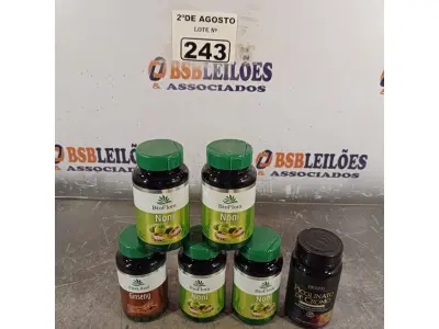 LOTE 243 - 01 LOTE COM 06 SUPLEMENTOS, SENDO 05 FLORA REAL E 01 BIOKLEIN. (NOVO) (NO ESTADO) ATENÇÃO! FAZER A VISITAÇÃO ANTES DE ARREMATAR, NÃO SABEMOS SE FUNCIONA. LEILÃO NÃO TEM GARANTIA E NEM DEVOLUÇÃO, SUJEITO A POSSÍVEIS AVARIAS VISÍVEIS/OCULTAS E/OU AUSÊNCIA DE COMPONENTES.