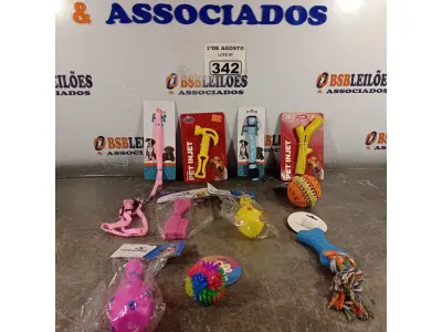 LOTE 342 - 01 LOTE COM VÁRIOS BRINQUEDOS PARA PET. (NOVO) (NO ESTADO) ATENÇÃO! FAZER A VISITAÇÃO ANTES DE ARREMATAR, NÃO SABEMOS SE FUNCIONA. LEILÃO NÃO TEM GARANTIA E NEM DEVOLUÇÃO, SUJEITO A POSSÍVEIS AVARIAS VISÍVEIS/OCULTAS E/OU AUSÊNCIA DE COMPONENTES.