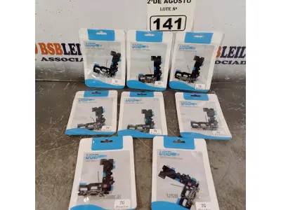 LOTE 141 - 08 DOC FLEX CONECTOR DE CARGA USB 7G PRETO. (NOVO) (NO ESTADO) ATENÇÃO! FAZER A VISITAÇÃO ANTES DE ARREMATAR, NÃO SABEMOS SE FUNCIONA. LEILÃO NÃO TEM GARANTIA E NEM DEVOLUÇÃO, SUJEITO A POSSÍVEIS AVARIAS VISÍVEIS/OCULTAS E/OU AUSÊNCIA DE COMPONENTES.