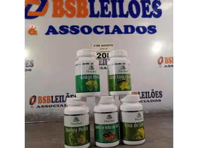 LOTE 208 - 05 SUPLEMENTOS FLORA REAL. (NOVO) (NO ESTADO) ATENÇÃO! FAZER A VISITAÇÃO ANTES DE ARREMATAR, NÃO SABEMOS SE FUNCIONA. LEILÃO NÃO TEM GARANTIA E NEM DEVOLUÇÃO, SUJEITO A POSSÍVEIS AVARIAS VISÍVEIS/OCULTAS E/OU AUSÊNCIA DE COMPONENTES.