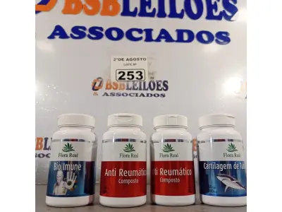 LOTE 253 - 04 SUPLEMENTOS FLORA REAL. (NOVO) (NO ESTADO) ATENÇÃO! FAZER A VISITAÇÃO ANTES DE ARREMATAR, NÃO SABEMOS SE FUNCIONA. LEILÃO NÃO TEM GARANTIA E NEM DEVOLUÇÃO, SUJEITO A POSSÍVEIS AVARIAS VISÍVEIS/OCULTAS E/OU AUSÊNCIA DE COMPONENTES.