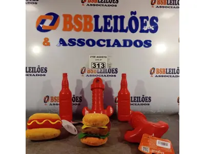 LOTE 313 - 01 LOTE COM VÁRIOS BRINQUEDOS PARA PET TAMANHO G. (NOVO) (NO ESTADO) ATENÇÃO! FAZER A VISITAÇÃO ANTES DE ARREMATAR, NÃO SABEMOS SE FUNCIONA. LEILÃO NÃO TEM GARANTIA E NEM DEVOLUÇÃO, SUJEITO A POSSÍVEIS AVARIAS VISÍVEIS/OCULTAS E/OU AUSÊNCIA DE COMPONENTES.