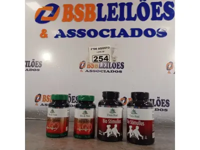 LOTE 254 - 04 SUPLEMENTOS FLORA REAL. (NOVO) (NO ESTADO) ATENÇÃO! FAZER A VISITAÇÃO ANTES DE ARREMATAR, NÃO SABEMOS SE FUNCIONA. LEILÃO NÃO TEM GARANTIA E NEM DEVOLUÇÃO, SUJEITO A POSSÍVEIS AVARIAS VISÍVEIS/OCULTAS E/OU AUSÊNCIA DE COMPONENTES.