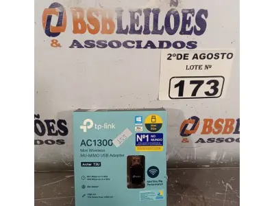 LOTE 173 - 01 TPLINK AC1300. (NOVO) (NO ESTADO) ATENÇÃO! FAZER A VISITAÇÃO ANTES DE ARREMATAR, NÃO SABEMOS SE FUNCIONA. LEILÃO NÃO TEM GARANTIA E NEM DEVOLUÇÃO, SUJEITO A POSSÍVEIS AVARIAS VISÍVEIS/OCULTAS E/OU AUSÊNCIA DE COMPONENTES.
