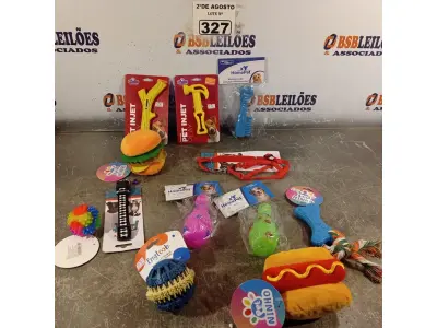 LOTE 327 - 01 LOTE COM VÁRIOS BRINQUEDOS PARA PET. (NOVO) (NO ESTADO) ATENÇÃO! FAZER A VISITAÇÃO ANTES DE ARREMATAR, NÃO SABEMOS SE FUNCIONA. LEILÃO NÃO TEM GARANTIA E NEM DEVOLUÇÃO, SUJEITO A POSSÍVEIS AVARIAS VISÍVEIS/OCULTAS E/OU AUSÊNCIA DE COMPONENTES.