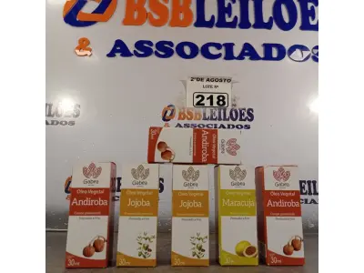 LOTE 218 - 01 LOTE COM 06 ÓLEOS VEGETAL. (NOVO) (NO ESTADO) ATENÇÃO! FAZER A VISITAÇÃO ANTES DE ARREMATAR, NÃO SABEMOS SE FUNCIONA. LEILÃO NÃO TEM GARANTIA E NEM DEVOLUÇÃO, SUJEITO A POSSÍVEIS AVARIAS VISÍVEIS/OCULTAS E/OU AUSÊNCIA DE COMPONENTES.