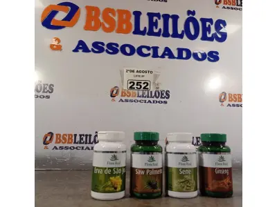 LOTE 252 - 04 SUPLEMENTOS FLORA REAL. (NOVO) (NO ESTADO) ATENÇÃO! FAZER A VISITAÇÃO ANTES DE ARREMATAR, NÃO SABEMOS SE FUNCIONA. LEILÃO NÃO TEM GARANTIA E NEM DEVOLUÇÃO, SUJEITO A POSSÍVEIS AVARIAS VISÍVEIS/OCULTAS E/OU AUSÊNCIA DE COMPONENTES.