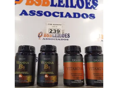 LOTE 239 - 01 LOTE COM 05 SUPLEMENTOS BIOKLEIN. (NOVO) (NO ESTADO) ATENÇÃO! FAZER A VISITAÇÃO ANTES DE ARREMATAR, NÃO SABEMOS SE FUNCIONA. LEILÃO NÃO TEM GARANTIA E NEM DEVOLUÇÃO, SUJEITO A POSSÍVEIS AVARIAS VISÍVEIS/OCULTAS E/OU AUSÊNCIA DE COMPONENTES.