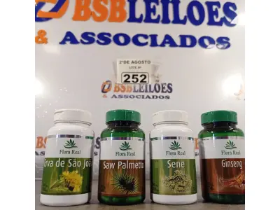 LOTE 252 - 04 SUPLEMENTOS FLORA REAL. (NOVO) (NO ESTADO) ATENÇÃO! FAZER A VISITAÇÃO ANTES DE ARREMATAR, NÃO SABEMOS SE FUNCIONA. LEILÃO NÃO TEM GARANTIA E NEM DEVOLUÇÃO, SUJEITO A POSSÍVEIS AVARIAS VISÍVEIS/OCULTAS E/OU AUSÊNCIA DE COMPONENTES.