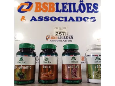 LOTE 257 - 04 SUPLEMENTOS FLORA REAL. (NOVO) (NO ESTADO) ATENÇÃO! FAZER A VISITAÇÃO ANTES DE ARREMATAR, NÃO SABEMOS SE FUNCIONA. LEILÃO NÃO TEM GARANTIA E NEM DEVOLUÇÃO, SUJEITO A POSSÍVEIS AVARIAS VISÍVEIS/OCULTAS E/OU AUSÊNCIA DE COMPONENTES.