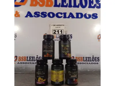 LOTE 211 - 01 LOTE COM 05 SUPLEMENTOS BIOKLEIN. (NOVO) (NO ESTADO) ATENÇÃO! FAZER A VISITAÇÃO ANTES DE ARREMATAR, NÃO SABEMOS SE FUNCIONA. LEILÃO NÃO TEM GARANTIA E NEM DEVOLUÇÃO, SUJEITO A POSSÍVEIS AVARIAS VISÍVEIS/OCULTAS E/OU AUSÊNCIA DE COMPONENTES.