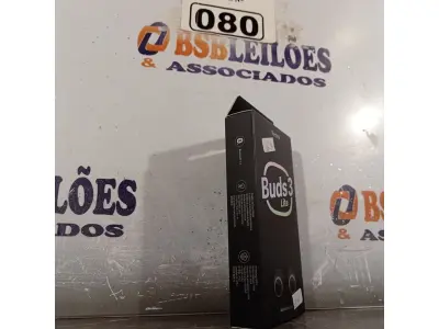 LOTE 080 - 01 FONE DE OUVIDO BUDS 3 LITE. (NOVO) (NO ESTADO) ATENÇÃO! FAZER A VISITAÇÃO ANTES DE ARREMATAR, NÃO SABEMOS SE FUNCIONA. LEILÃO NÃO TEM GARANTIA E NEM DEVOLUÇÃO, SUJEITO A POSSÍVEIS AVARIAS VISÍVEIS/OCULTAS E/OU AUSÊNCIA DE COMPONENTES.