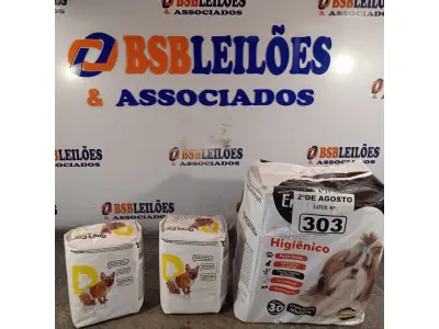 LOTE 303 - 01 TAPETE HIGIÊNICO PARA PET COM 30 UNIDADES E 02 PACOTES DE ABSORVENTES TAMANHO GG COM 06 UNIDADES CADA PACOTE. (NOVO) (NO ESTADO) ATENÇÃO! FAZER A VISITAÇÃO ANTES DE ARREMATAR, NÃO SABEMOS SE FUNCIONA. LEILÃO NÃO TEM GARANTIA E NEM DEVOLUÇÃO, SUJEITO A POSSÍVEIS AVARIAS VISÍVEIS/OCULTAS E/OU AUSÊNCIA DE COMPONENTES.