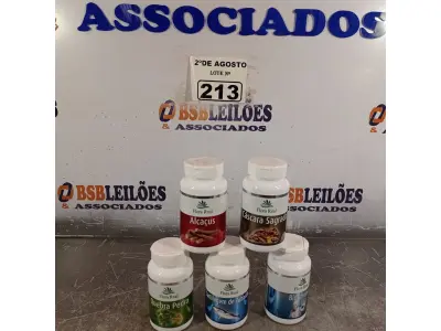 LOTE 213 - 05 SUPLEMENTOS FLORA REAL. (NOVO) (NO ESTADO) ATENÇÃO! FAZER A VISITAÇÃO ANTES DE ARREMATAR, NÃO SABEMOS SE FUNCIONA. LEILÃO NÃO TEM GARANTIA E NEM DEVOLUÇÃO, SUJEITO A POSSÍVEIS AVARIAS VISÍVEIS/OCULTAS E/OU AUSÊNCIA DE COMPONENTES.