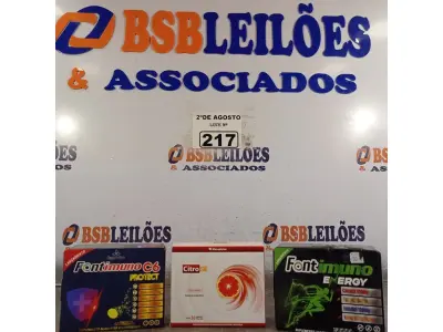 LOTE 217 - 01 FONTIMUNO C6 PROTECT, 01 FONTIMUNO ENERGY E 01 SUPLEMENTO ALIMENTAR DE LARANJA COM VITAMINA C. (NOVO) (NO ESTADO) ATENÇÃO! FAZER A VISITAÇÃO ANTES DE ARREMATAR, NÃO SABEMOS SE FUNCIONA. LEILÃO NÃO TEM GARANTIA E NEM DEVOLUÇÃO, SUJEITO A POSSÍVEIS AVARIAS VISÍVEIS/OCULTAS E/OU AUSÊNCIA DE COMPONENTES.