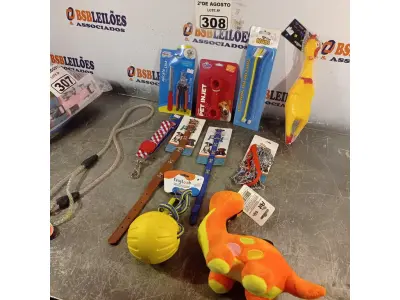 LOTE 308 - 01 LOTE COM VÁRIOS BRINQUEDOS PARA PET. (NOVO) (NO ESTADO) ATENÇÃO! FAZER A VISITAÇÃO ANTES DE ARREMATAR, NÃO SABEMOS SE FUNCIONA. LEILÃO NÃO TEM GARANTIA E NEM DEVOLUÇÃO, SUJEITO A POSSÍVEIS AVARIAS VISÍVEIS/OCULTAS E/OU AUSÊNCIA DE COMPONENTES.
