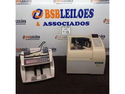 LOTE 145 - 02 CONTADORAS DE CÉDULAS. (NO ESTADO) ATENÇÃO! FAZER A VISITAÇÃO ANTES DE ARREMATAR, NÃO SABEMOS SE FUNCIONA. LEILÃO NÃO TEM GARANTIA E NEM DEVOLUÇÃO, SUJEITO A POSSÍVEIS AVARIAS VISÍVEIS/OCULTAS E/OU AUSÊNCIA DE COMPONENTES.