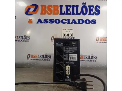LOTE 643 - 01 NOBREAK MARCA MICROSOL 700VA. (NO ESTADO) ATENÇÃO! FAZER A VISITAÇÃO ANTES DE ARREMATAR, NÃO SABEMOS SE FUNCIONA. LEILÃO NÃO TEM GARANTIA E NEM DEVOLUÇÃO, SUJEITO A POSSÍVEIS AVARIAS VISÍVEIS/OCULTAS E/OU AUSÊNCIA DE COMPONENTES.