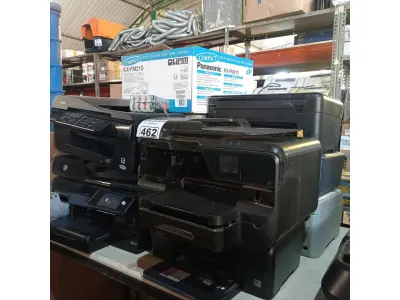 LOTE 462 - 10 IMPRESSORAS MARCAS E MODELOS DIVERSOS PARA RETIRADA DE PEÇAS. (NO ESTADO) ATENÇÃO! FAZER A VISITAÇÃO ANTES DE ARREMATAR, NÃO SABEMOS SE FUNCIONA. LEILÃO NÃO TEM GARANTIA E NEM DEVOLUÇÃO, SUJEITO A POSSÍVEIS AVARIAS VISÍVEIS/OCULTAS E/OU AUSÊNCIA DE COMPONENTES).