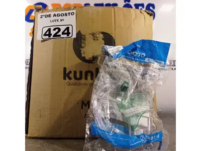 LOTE 424 - 01 LOTE COM VÁRIOS CONJUNTOS DE NEBULIZAÇÃO. (NO ESTADO) ATENÇÃO! FAZER A VISITAÇÃO ANTES DE ARREMATAR, NÃO SABEMOS SE FUNCIONA. LEILÃO NÃO TEM GARANTIA E NEM DEVOLUÇÃO, SUJEITO A POSSÍVEIS AVARIAS VISÍVEIS/OCULTAS E/OU AUSÊNCIA DE COMPONENTES).