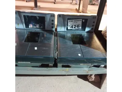 LOTE 426 - 02 BALANÇAS PARA CAIXA DE SUPERMERCADO. (NO ESTADO) ATENÇÃO! FAZER A VISITAÇÃO ANTES DE ARREMATAR, NÃO SABEMOS SE FUNCIONA. LEILÃO NÃO TEM GARANTIA E NEM DEVOLUÇÃO, SUJEITO A POSSÍVEIS AVARIAS VISÍVEIS/OCULTAS E/OU AUSÊNCIA DE COMPONENTES).