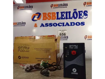 LOTE 656 - 01 NOBREAK MARCA MICROSOL 700VA. (NO ESTADO) ATENÇÃO! FAZER A VISITAÇÃO ANTES DE ARREMATAR, NÃO SABEMOS SE FUNCIONA. LEILÃO NÃO TEM GARANTIA E NEM DEVOLUÇÃO, SUJEITO A POSSÍVEIS AVARIAS VISÍVEIS/OCULTAS E/OU AUSÊNCIA DE COMPONENTES.