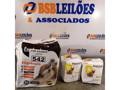 LOTE 542 - 01 TAPETE HIGIÊNICO PARA PET COM 30 UNIDADES E 02 PACOTES DE ABSORVENTES TAMANHO GG/M COM 06 UNIDADES CADA PACOTE. (NOVO) (NO ESTADO) ATENÇÃO! FAZER A VISITAÇÃO ANTES DE ARREMATAR, NÃO SABEMOS SE FUNCIONA. LEILÃO NÃO TEM GARANTIA E NEM DEVOLUÇÃO, SUJEITO A POSSÍVEIS AVARIAS VISÍVEIS/OCULTAS E/OU AUSÊNCIA DE COMPONENTES.