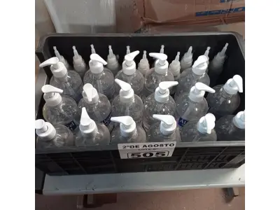 LOTE 505 - 01 LOTE COM VÁRIOS FRASCOS DE ÁLCOOL EM GEL. (NO ESTADO) ATENÇÃO! FAZER A VISITAÇÃO ANTES DE ARREMATAR, NÃO SABEMOS SE FUNCIONA. LEILÃO NÃO TEM GARANTIA E NEM DEVOLUÇÃO, SUJEITO A POSSÍVEIS AVARIAS VISÍVEIS/OCULTAS E/OU AUSÊNCIA DE COMPONENTES).