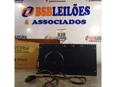 LOTE 639 - 01 NOBREAK MARCA MICROSOL 700VA. (NO ESTADO) ATENÇÃO! FAZER A VISITAÇÃO ANTES DE ARREMATAR, NÃO SABEMOS SE FUNCIONA. LEILÃO NÃO TEM GARANTIA E NEM DEVOLUÇÃO, SUJEITO A POSSÍVEIS AVARIAS VISÍVEIS/OCULTAS E/OU AUSÊNCIA DE COMPONENTES.