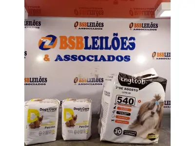 LOTE 540 - 01 TAPETE HIGIÊNICO PARA PET COM 30 UNIDADES E 02 PACOTES DE ABSORVENTES TAMANHO GG COM 06 UNIDADES CADA PACOTE. (NOVO) (NO ESTADO) ATENÇÃO! FAZER A VISITAÇÃO ANTES DE ARREMATAR, NÃO SABEMOS SE FUNCIONA. LEILÃO NÃO TEM GARANTIA E NEM DEVOLUÇÃO, SUJEITO A POSSÍVEIS AVARIAS VISÍVEIS/OCULTAS E/OU AUSÊNCIA DE COMPONENTES.