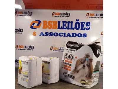 LOTE 540 - 01 TAPETE HIGIÊNICO PARA PET COM 30 UNIDADES E 02 PACOTES DE ABSORVENTES TAMANHO GG COM 06 UNIDADES CADA PACOTE. (NOVO) (NO ESTADO) ATENÇÃO! FAZER A VISITAÇÃO ANTES DE ARREMATAR, NÃO SABEMOS SE FUNCIONA. LEILÃO NÃO TEM GARANTIA E NEM DEVOLUÇÃO, SUJEITO A POSSÍVEIS AVARIAS VISÍVEIS/OCULTAS E/OU AUSÊNCIA DE COMPONENTES.