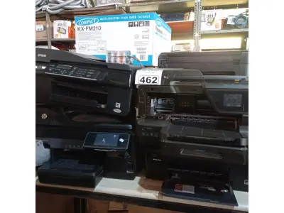 LOTE 462 - 10 IMPRESSORAS MARCAS E MODELOS DIVERSOS PARA RETIRADA DE PEÇAS. (NO ESTADO) ATENÇÃO! FAZER A VISITAÇÃO ANTES DE ARREMATAR, NÃO SABEMOS SE FUNCIONA. LEILÃO NÃO TEM GARANTIA E NEM DEVOLUÇÃO, SUJEITO A POSSÍVEIS AVARIAS VISÍVEIS/OCULTAS E/OU AUSÊNCIA DE COMPONENTES).